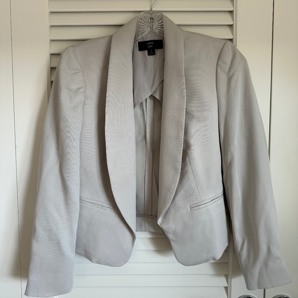 J.Crew Cropped Crepe Blazer
